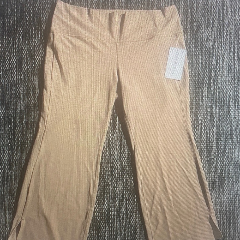 Athleta Straight Leg Pants in Camel Tan